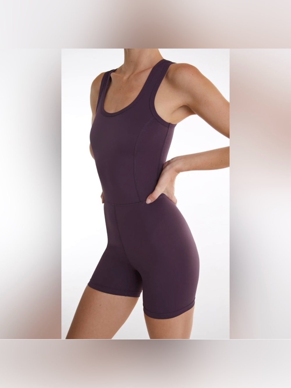Set Active Sportbody Shortysuit Sparkle Purple L Romper Jumpsuit Shorts